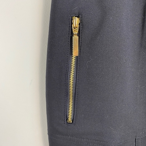 Alfani Women's Black Straight Skirt Mini Size 8 Zipper Pockets Pencil‎ Stretch - Picture 3 of 12